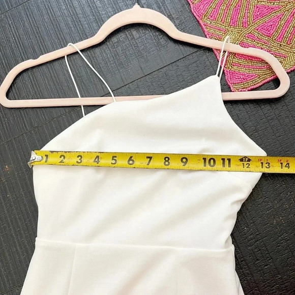 NWT Lulus Party for Two Ivory / White Asymmetrical Bodycon Mini Dress size XS - Picture 13 of 15